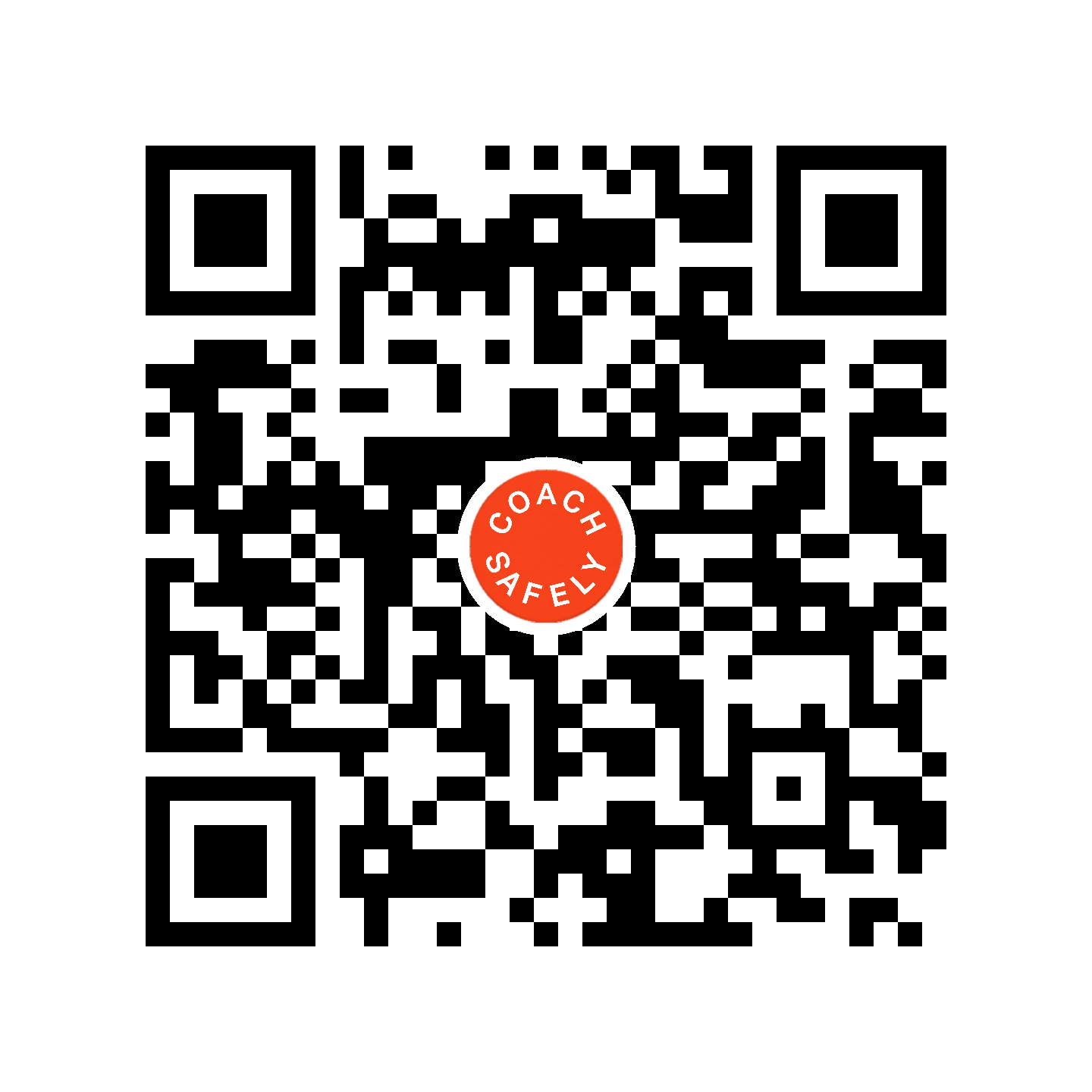 QR code for the CoachSafely donation page